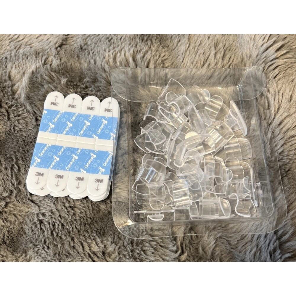3M Command Hanging Light Clips Indoor Outdoor 33 Clips And 46 Sticky Strips